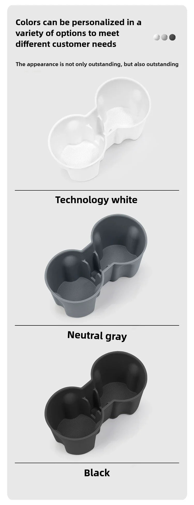 Tesla Model Y Juniper 2025 Silicone Cup Holder – Center Console Drink Bottle Rack for Front & Rear Seats Interior Accessory