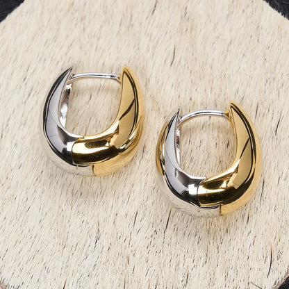 PANJBJ925 Sterling Silver Hoop Earrings - Frosted Geometric Design Fashion Jewelry Gift for Women