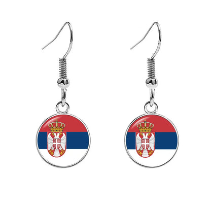 France National Flag Earrings - Multicolor Country Flag Jewelry for Women, Travel Pride & Celebration Gifts