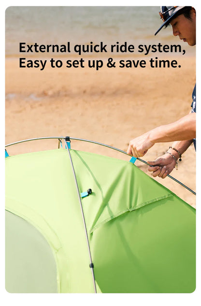 Naturehike 2024 New Camping Tent – Ultralight 2-Person Outdoor Tent, Large Space, Mosquito-Repellent, Quick Set for Beach & Hiking