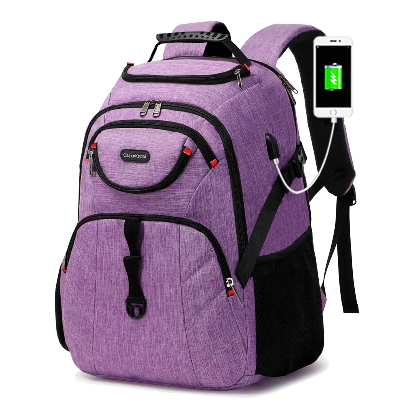 17-Inch Travel Laptop Backpack with USB - Waterproof Durable Business and University Backpack for Men and Women