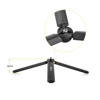 Metal Mini Tripod Stand for DJI, Zhiyun, Feiyu Gimbals & DSLR Cameras, Monopod with 1/4" Screw, Tabletop Handheld Stabilizer