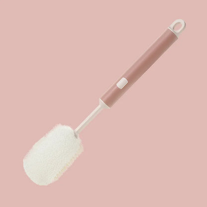 Removable Long Handle Soft Sponge Brush – Kitchen Cleaning Tool for Coffee, Wineglass & Bottle Cups