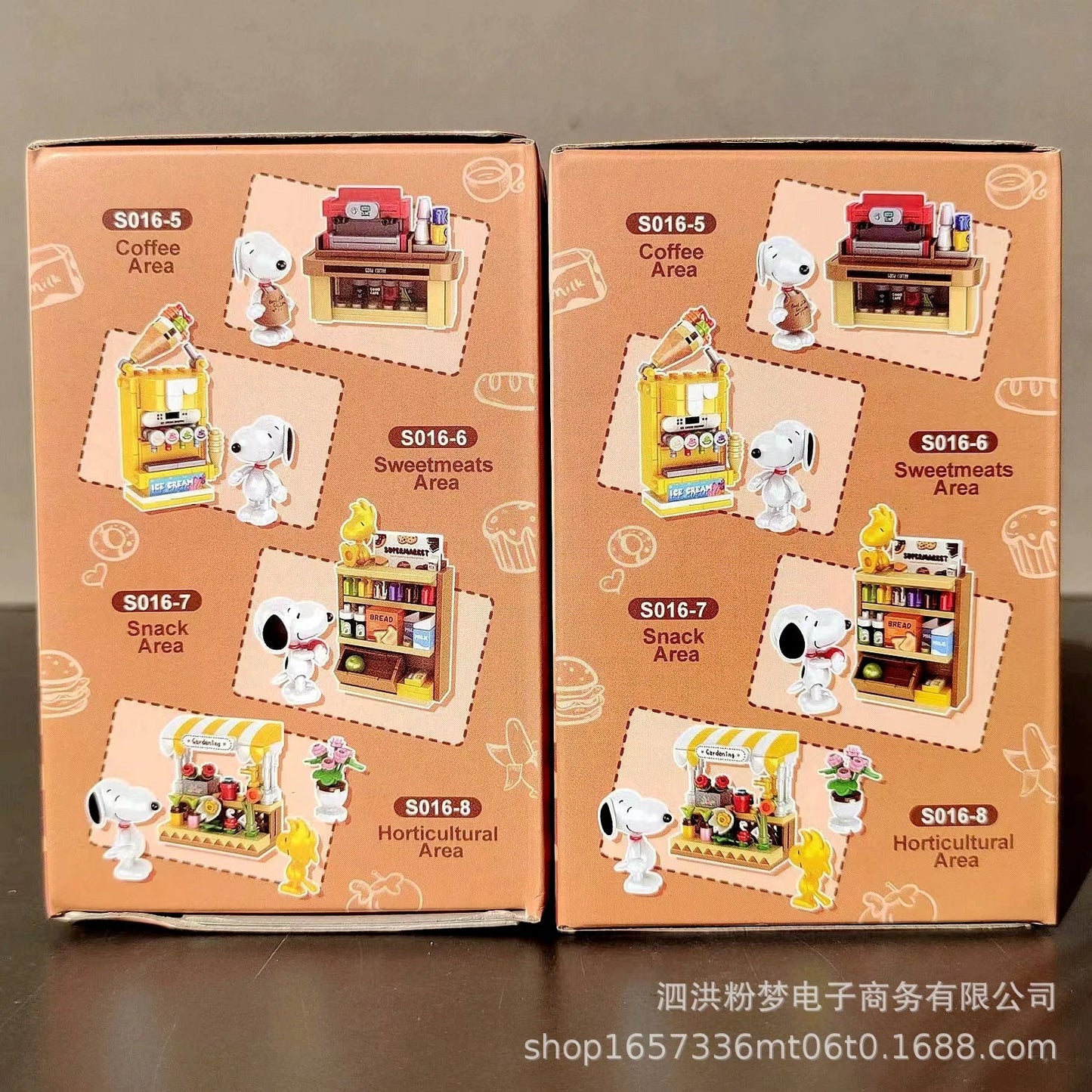 Genuine Snoopy Blind Box Toy — Cartoon Supermarket & Garden Furniture Building Blocks for Kids