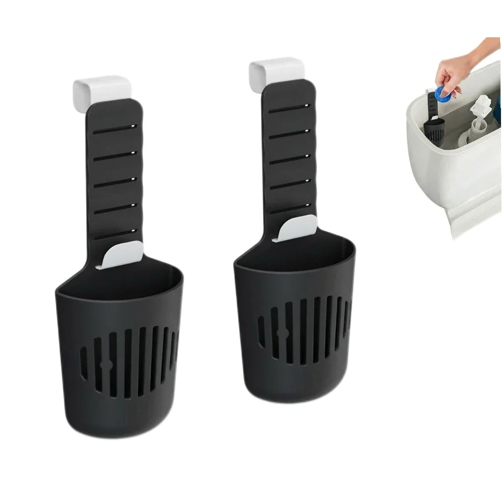 Silicone Toilet Tank Tablet Holder - Hanging Cleaner & Deodorizer Organizer