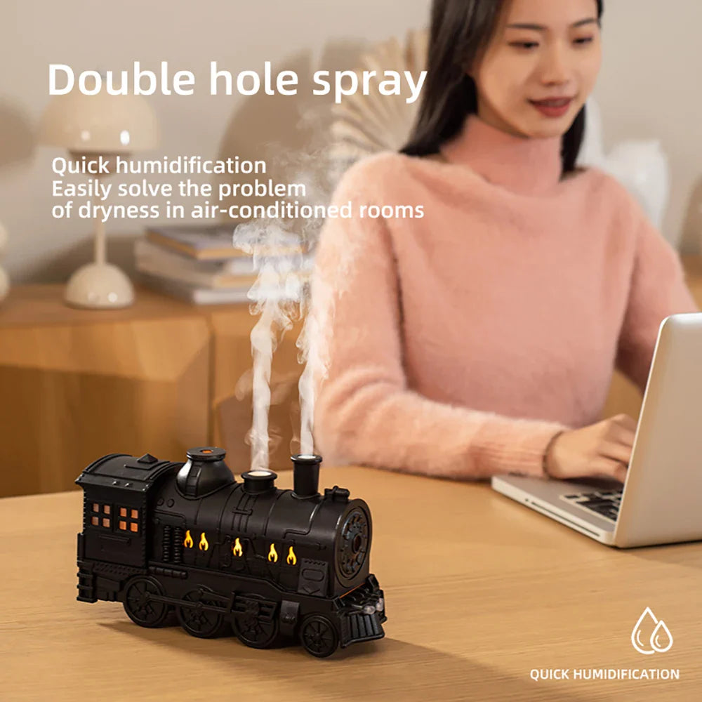Aierwill Train Air Humidifier – Ultrasonic Aromatherapy Diffuser with Mist Maker, Essential Oil Aroma Diffuser, Remote Control