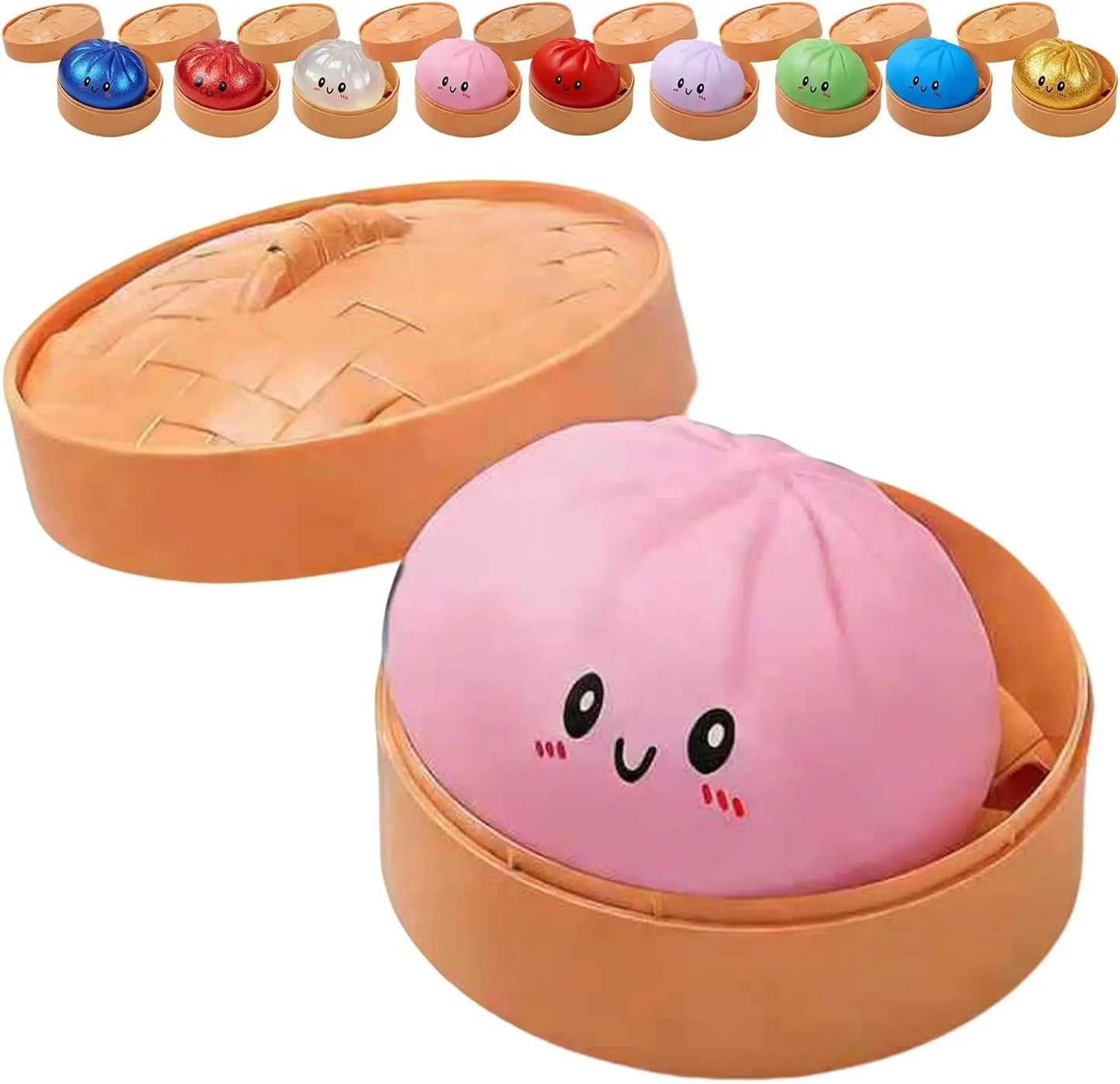 a2027 Glitter Dumpling Squishy – Sensory Squeeze Toy with Box for Stress Relief