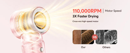 5-in-1 Hair Dryer & Styling Tool – Straightener, 32mm Curling Iron with 300 Million Negative Ions, Quick Drying Hair Care Gift
