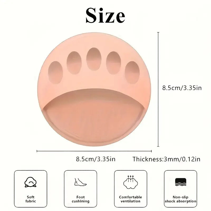 2-Pack Breathable Toe & Forefoot Pads – Reusable Foam Cushions for Pain Relief, Anti-Slip Foot Protectors for Comfortable Walking