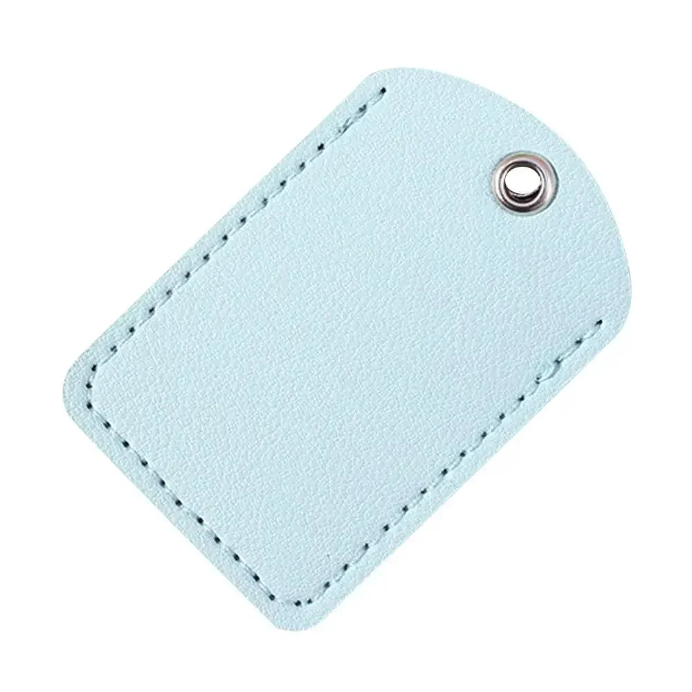 PU Leather Bag Pendant Card Sleeve – Rectangle Keychain Badge Holder for AirTag