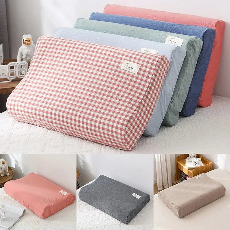 30x50cm Cotton Latex Pillowcase – Washable Memory Foam Pillow Cover for Bedroom