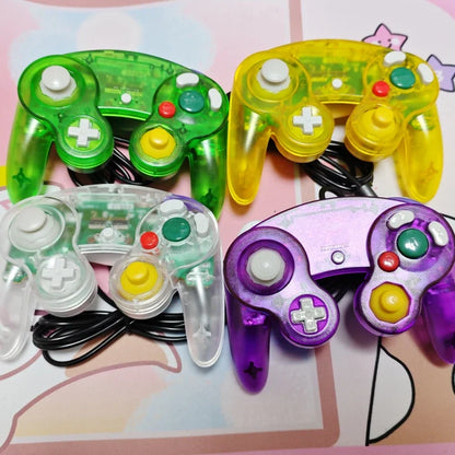 Transparent Wired GameCube Controller – Joystick for NGC & Wii Console Compatibility