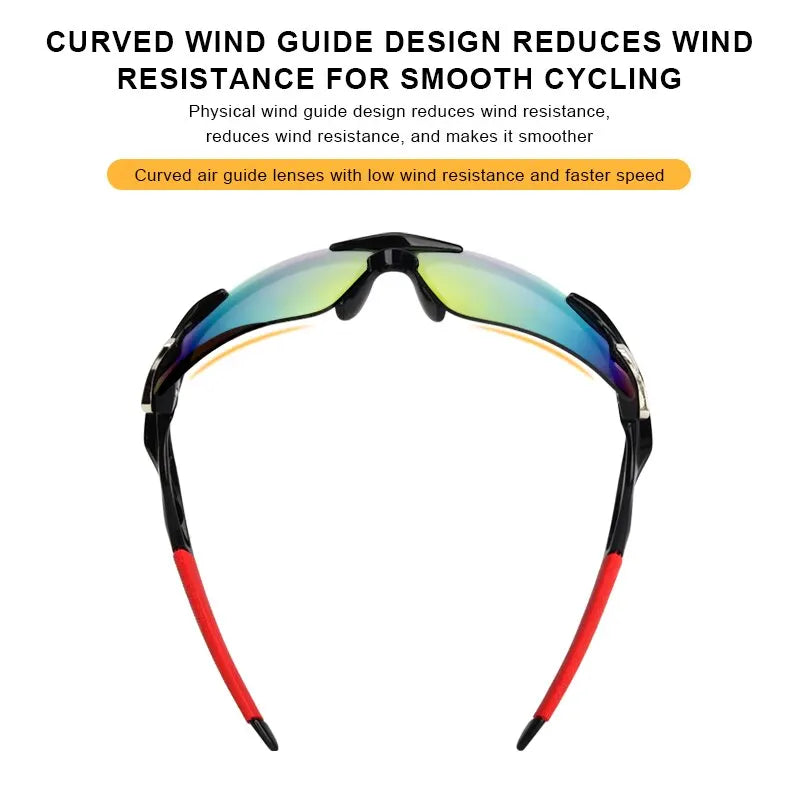 RIDERACE Sports Sunglasses | Road Bicycle Glasses for Mountain Cycling, UV Protection Goggles
