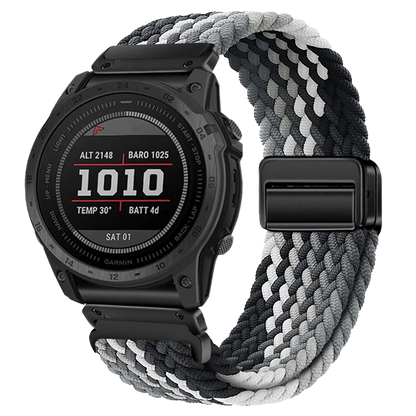 Elastic Nylon Quick Fit Strap for Garmin — 22mm & 26mm Enduro 2 Wristband for Fenix 5/5X Plus/6/6X Pro/7/7X Pro, Tactix 7 Pro