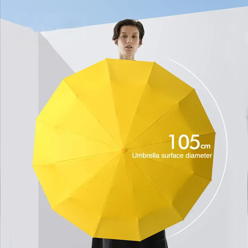 Super Strong Windproof Umbrella - 60/72 Bone Large Automatic Folding Umbrella for Men and Women, Rainproof, Sunproof with UV Protection