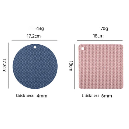 2/4 PCS Multifunction Heat Resistant Silicone Mats – Nonslip Drink Coasters, Pot Holders & Kitchen Placemats