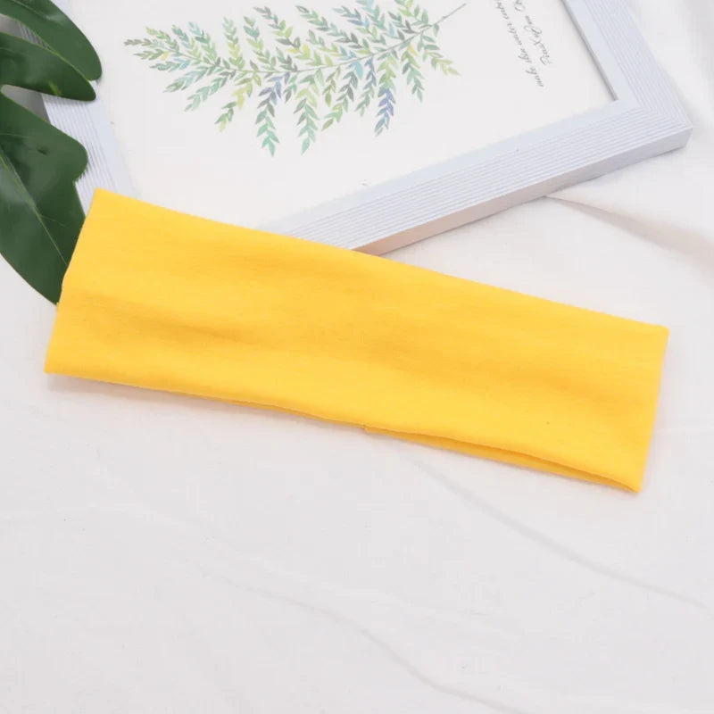 Elastic Cotton Hairband – Solid Fashion Headbands for Women & Men, Running, Yoga & Makeup Accessories