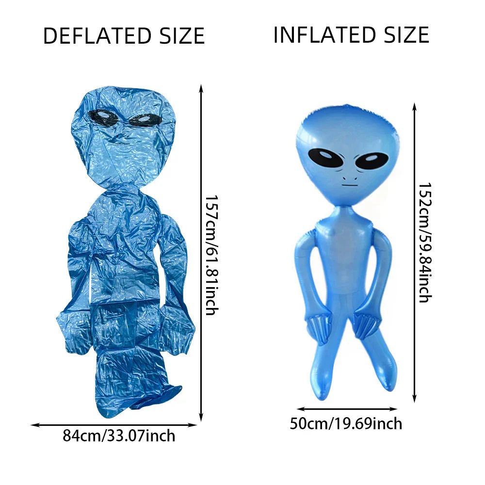 Inflatable Alien Toy –  33" & 63" Sizes, Perfect for Alien-Themed Halloween Parties & Gifts