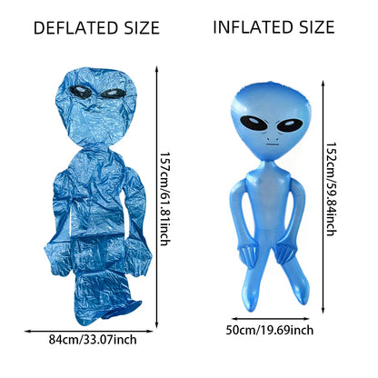 Inflatable Alien Toy –  33" & 63" Sizes, Perfect for Alien-Themed Halloween Parties & Gifts