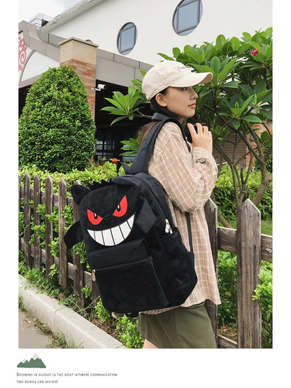 New Fashion Women's Backpack — High-Quality Large Capacity Computer Bag with Cartoon Pattern, Soft Fabric Shoulder Handbag