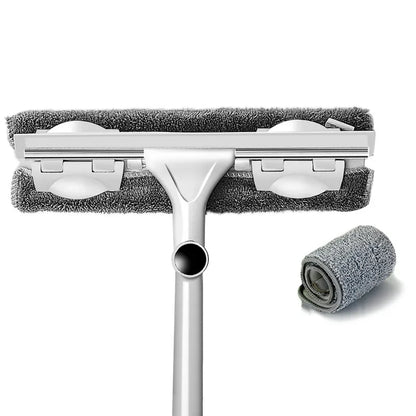 Extendable Telescopic Window Cleaning Mop & Glass Wiper Brush with Long Handle for Household Use