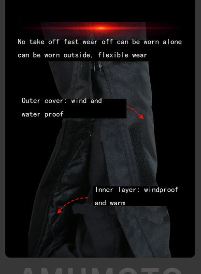 AMU Motorcycle Quick Take Off Pants – Waterproof, Windproof, Thermal Protective Gear for Men & Women