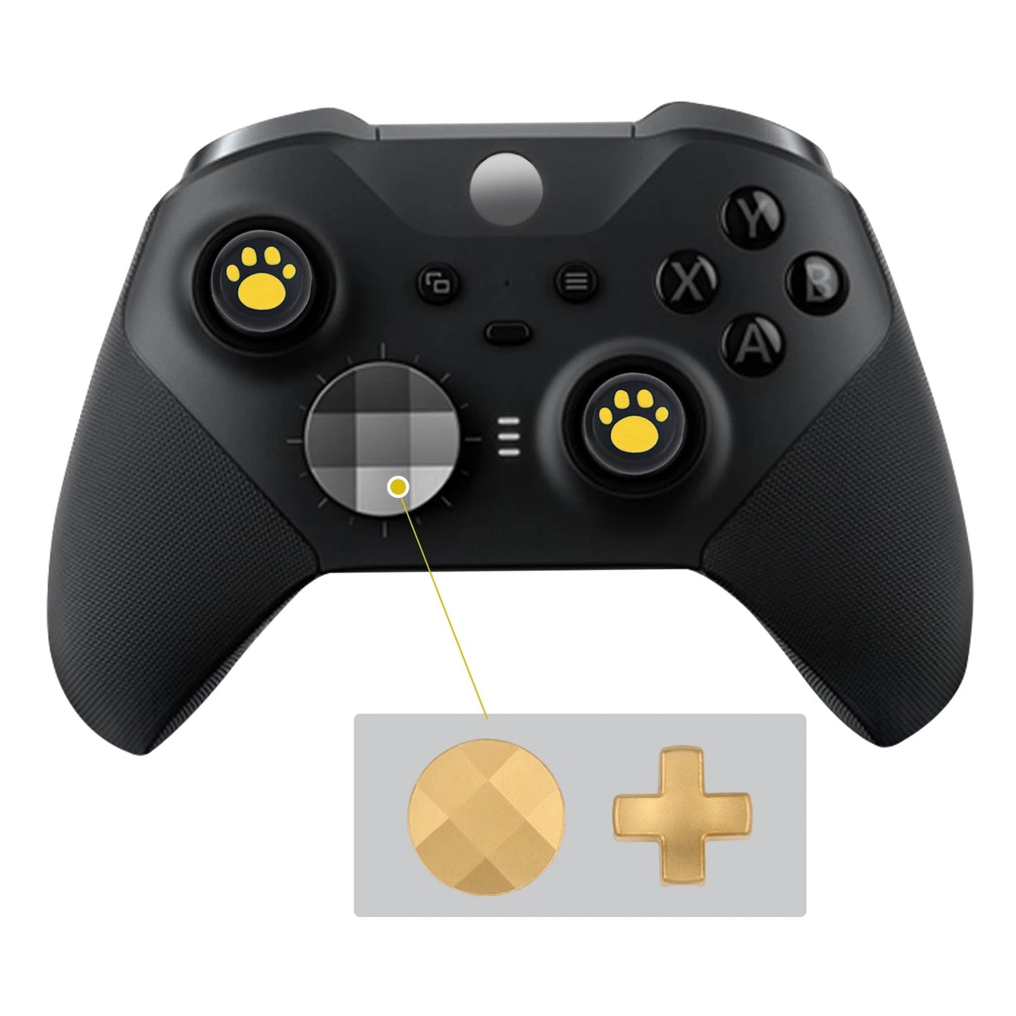 Xbox One Elite Series 2 Controller Accessories Kit – Metal D-Pad, Trigger Paddles & Thumb Stick Grips