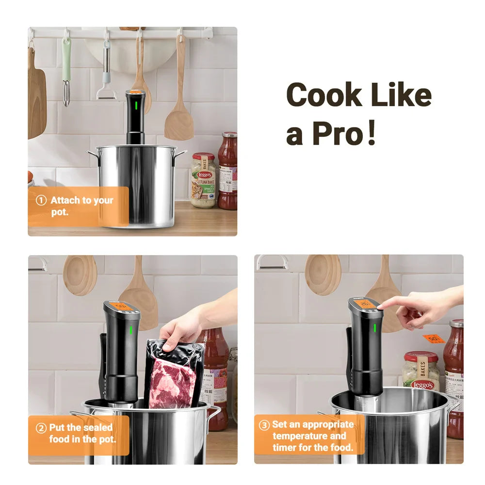 INKBIRD ISV-200W Wi-Fi Sous Vide Precision Cooker – Powerful Durable Stainless Steel Immersion Circulator