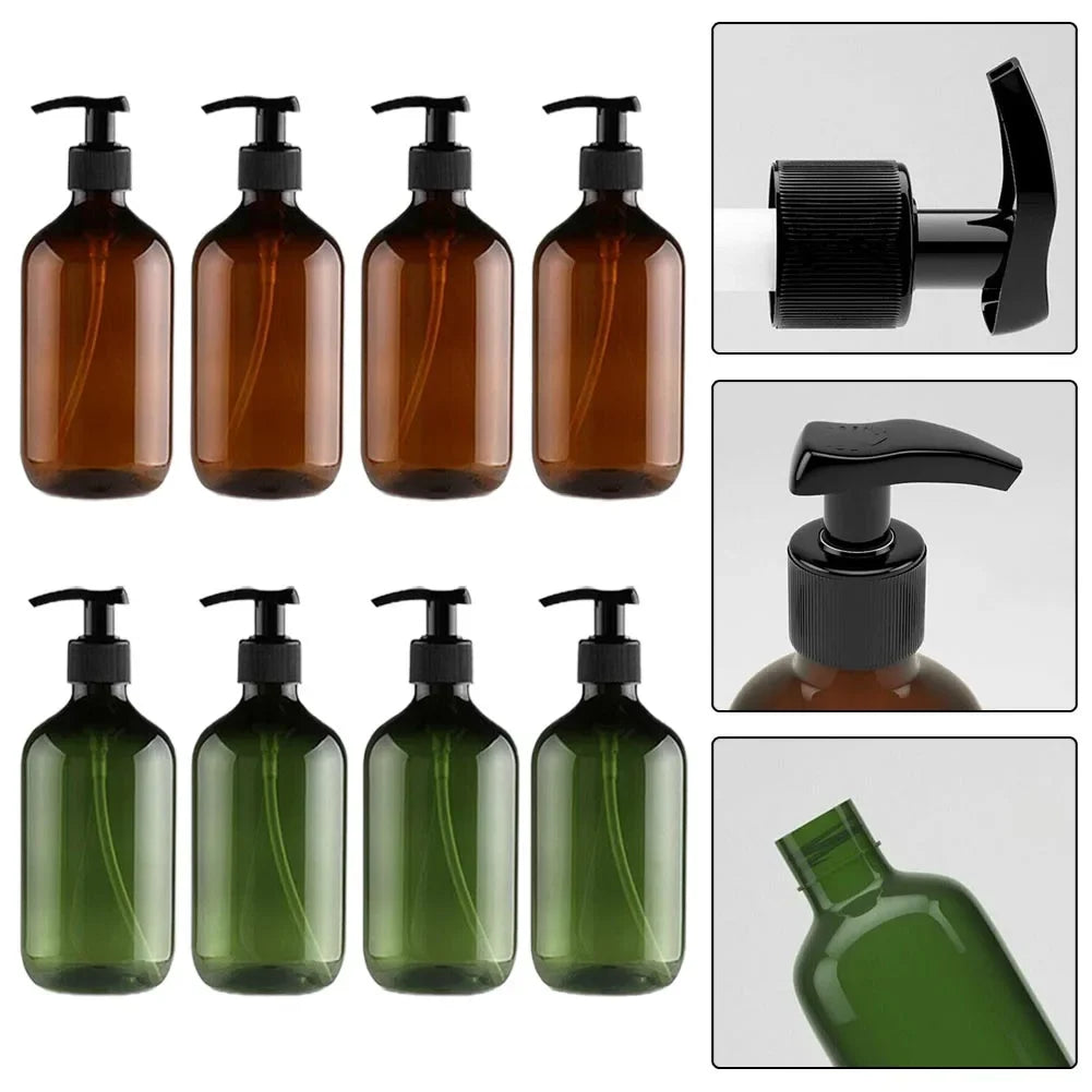 4pcs 500ml Soap Dispenser Pump Bottles – Thickened Refillable Shampoo, Lotion, and Soap Containers for Bathroom