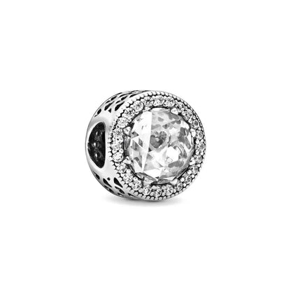 Europe 925 Silver Family Charm Pendant - Boy, Girl, Mom & Sisters Bead for Pandora Bracelet, Sparkling Dangle Jewelry