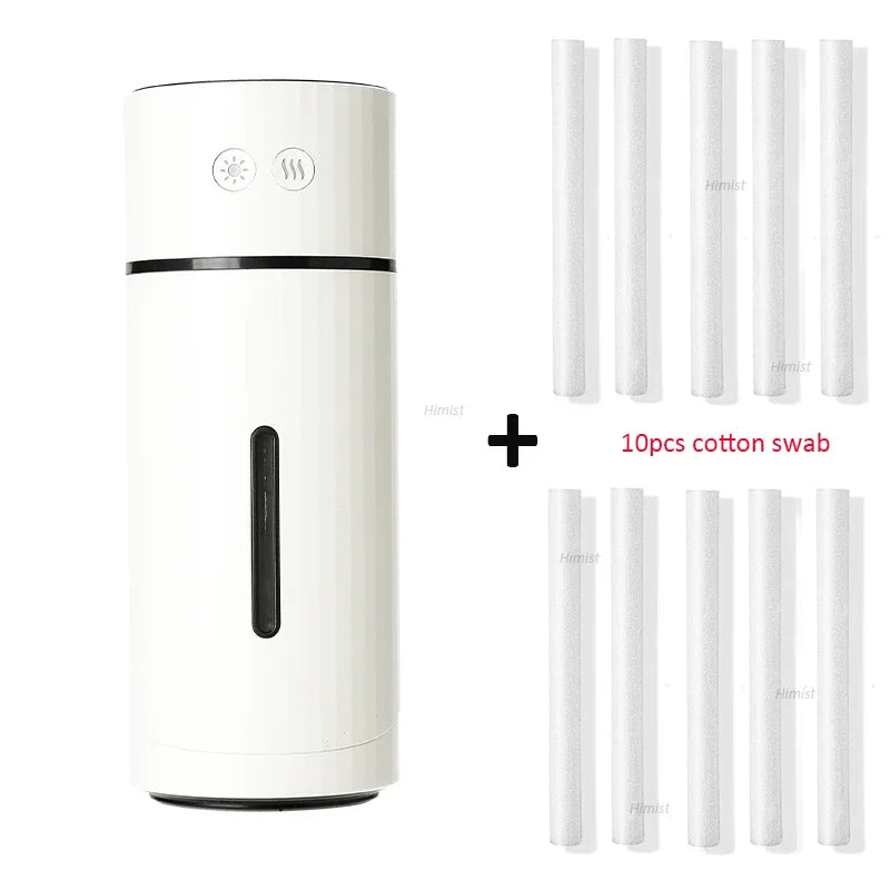 260ML Wireless USB Air Humidifier – Ultrasonic Cool Mist Aromatherapy Diffuser with 1000mAh Rechargeable Battery, Quiet Fogger
