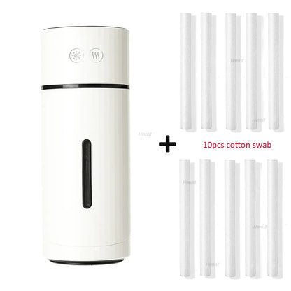 260ML Wireless USB Air Humidifier – Ultrasonic Cool Mist Aromatherapy Diffuser with 1000mAh Rechargeable Battery, Quiet Fogger