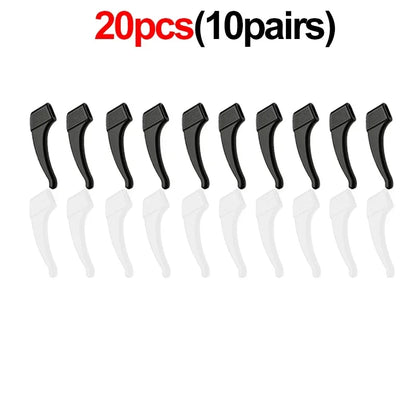 2/40PCS Silicone Ear Hooks for Glasses | Anti-Slip Eyewear Grip, Temple Sleeve & Sunglasses Holder Accessories