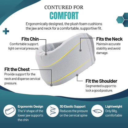 Soft Neck Support Sponge Brace for Migraine - Cervical Collar to Relieve Pain and Pressure - Includes Free Cover for Added Comfort