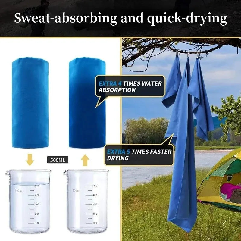Quick-Drying Sports Towel: 40x80CM Blue, Grey, Green, or Orange - Ideal for Swimming, Gym, Fitness, Camping, Running and Beach Use