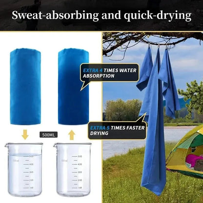 Quick-Drying Sports Towel: 40x80CM Blue, Grey, Green, or Orange - Ideal for Swimming, Gym, Fitness, Camping, Running and Beach Use