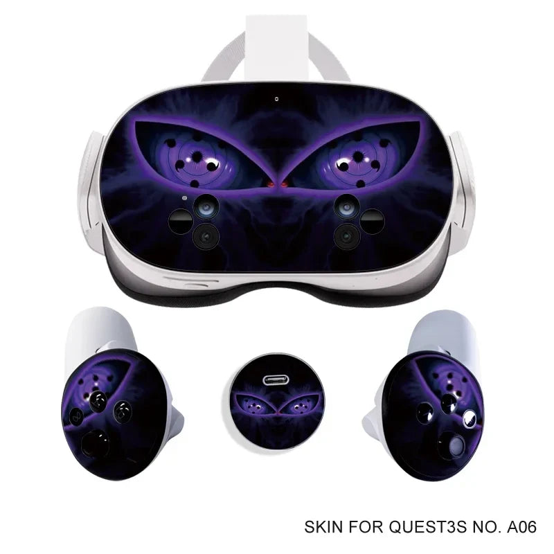 Skin Stickers for Meta Quest 3S VR Headset & Controllers – Vinyl Protective Decals with Halloween Pattern for Oculus 3S