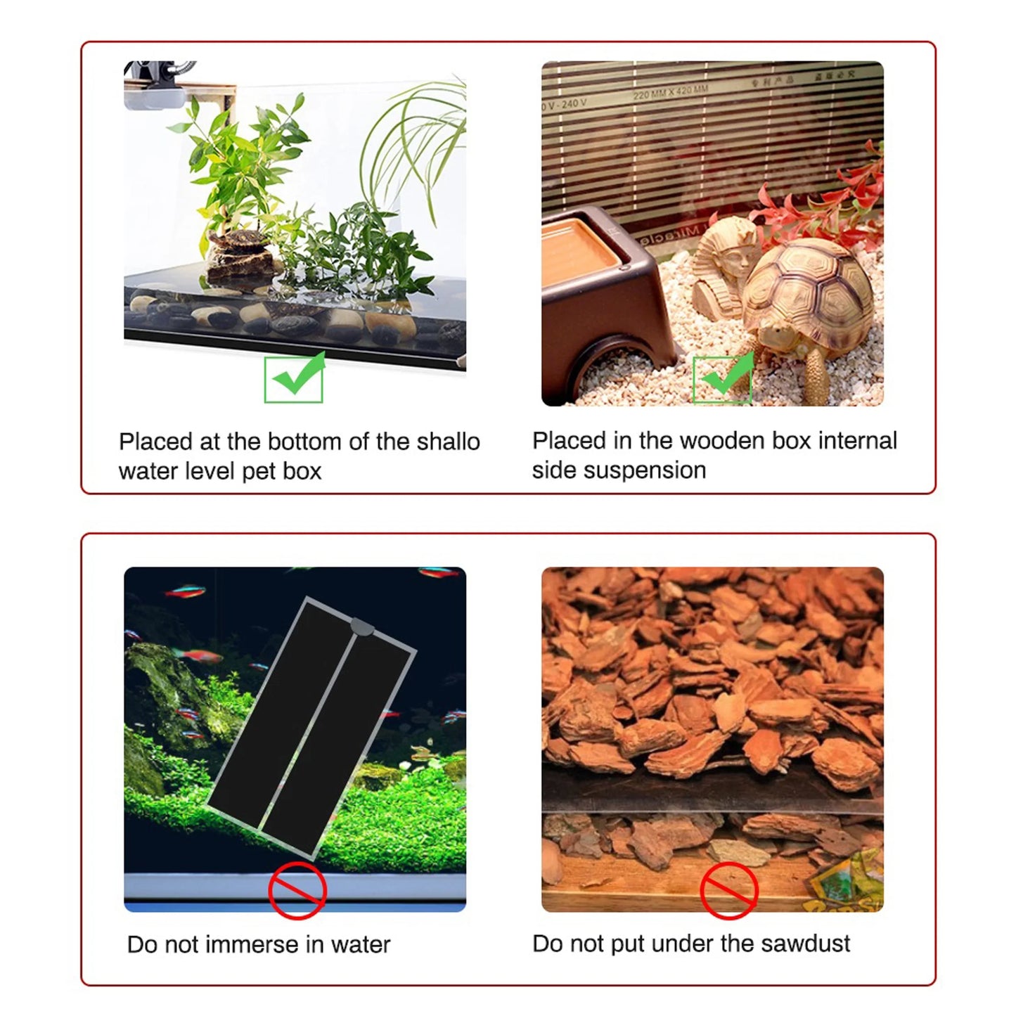 5-45W Adjustable Plant Heating Pad - Waterproof Reptile Heater Mat with Temperature Control for Indoor Garden Seedlings