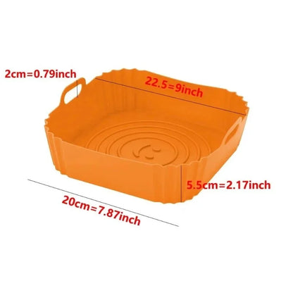 Silicone Air Fryer Accessories Set – Tray, Mat, Grill & Baking Pan for Pizza, Chicken & Oven Use