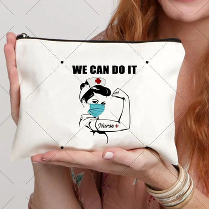 High-Quality Square Pillowcase — Washable Living Room Sofa Cushion Cover with “Thanks to Nurse” Print for Home & Office Decor