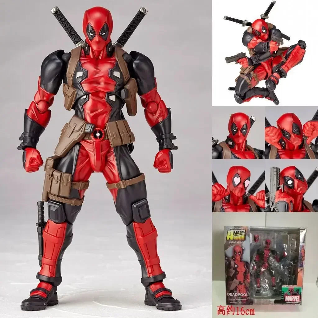 X-Men Yamaguchi Deadpool & Wolverine Action Figures – Movable Joint Statues & Christmas Gift Ornaments