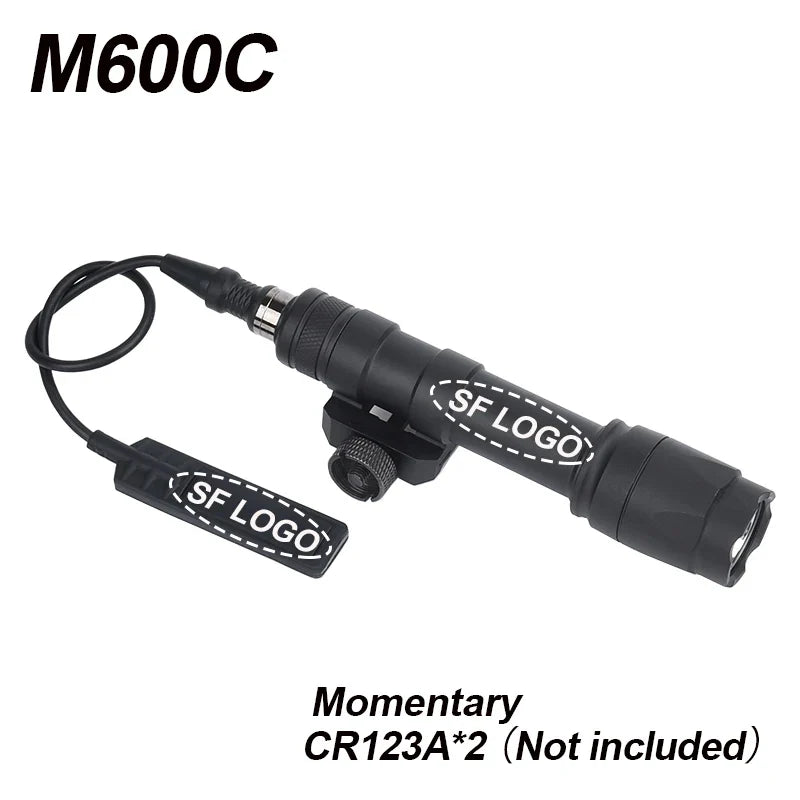 PEQ-15 Tactical SureFire M600C/M300A Flashlight — AR15 Airsoft Dual Control Switch with Red/Green/Blue Laser, Hunting Accessory