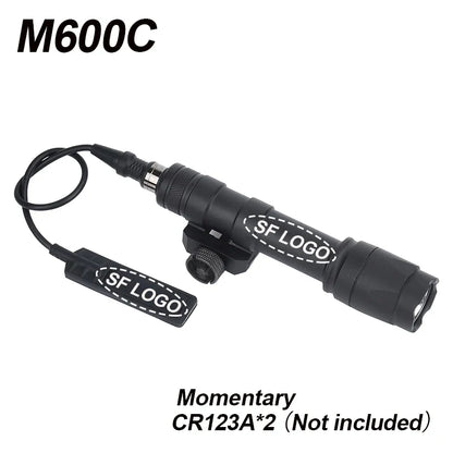 PEQ-15 Tactical SureFire M600C/M300A Flashlight — AR15 Airsoft Dual Control Switch with Red/Green/Blue Laser, Hunting Accessory