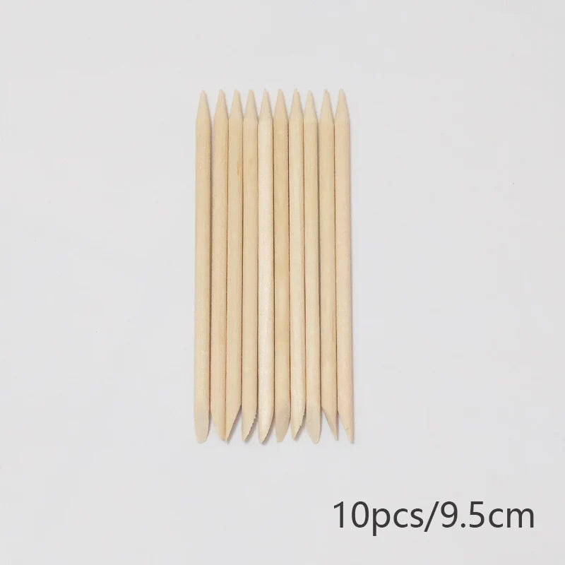 Lurayee Orange Wood Nail Cuticle Pusher – Manicure Tool for Nail Art, Gel Polish, and Nail Design