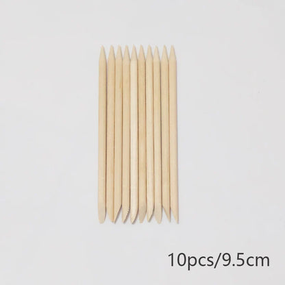 Lurayee Orange Wood Nail Cuticle Pusher – Manicure Tool for Nail Art, Gel Polish, and Nail Design