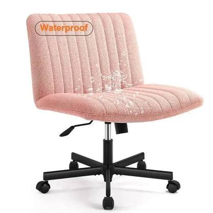 Joyfinity Plus Size Criss Cross Office Chair - Armless Swivel Modern Desk Chair for Home