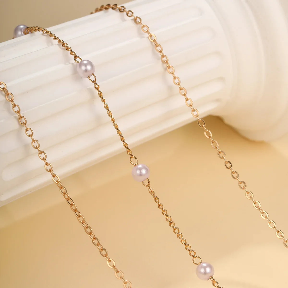 LATS Pearl Choker Necklace for Women – Double Layer Heart Pendant Jewelry Gift