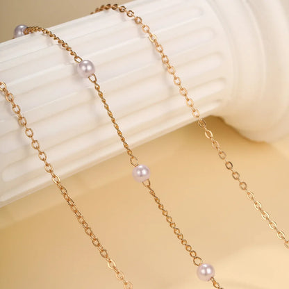 LATS Pearl Choker Necklace for Women – Double Layer Heart Pendant Jewelry Gift