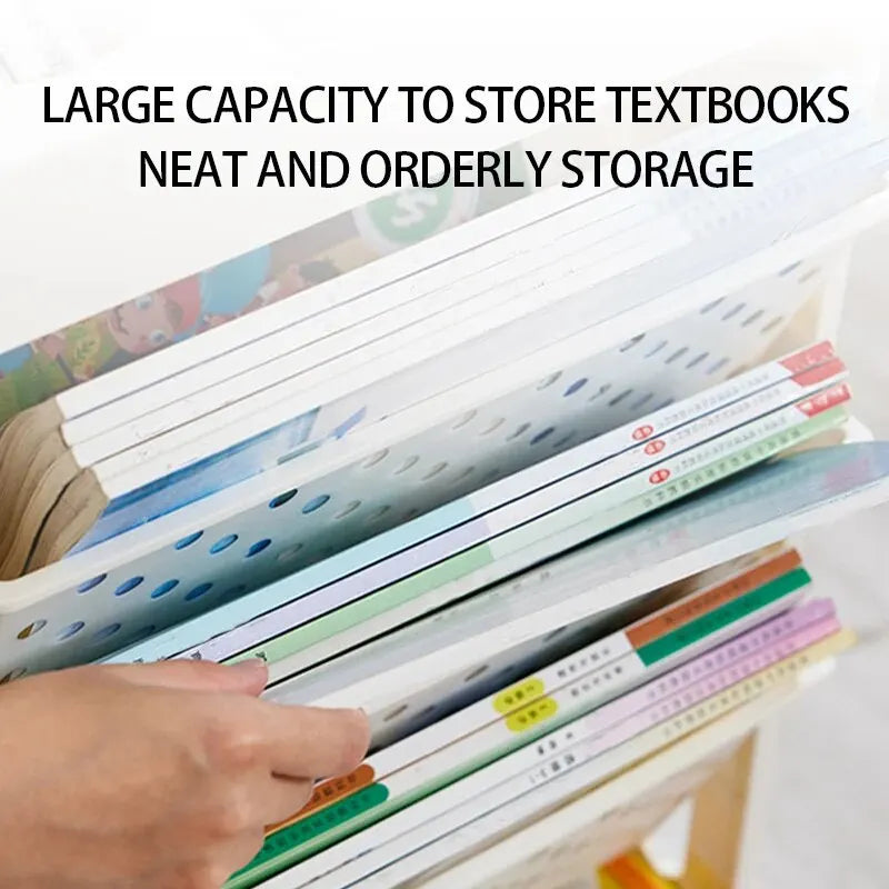 Floor Mounted Movable Bookshelf with Wheels - Classroom Desk Storage Rack with Large Capacity, Multi-Layer Book Storage Rack