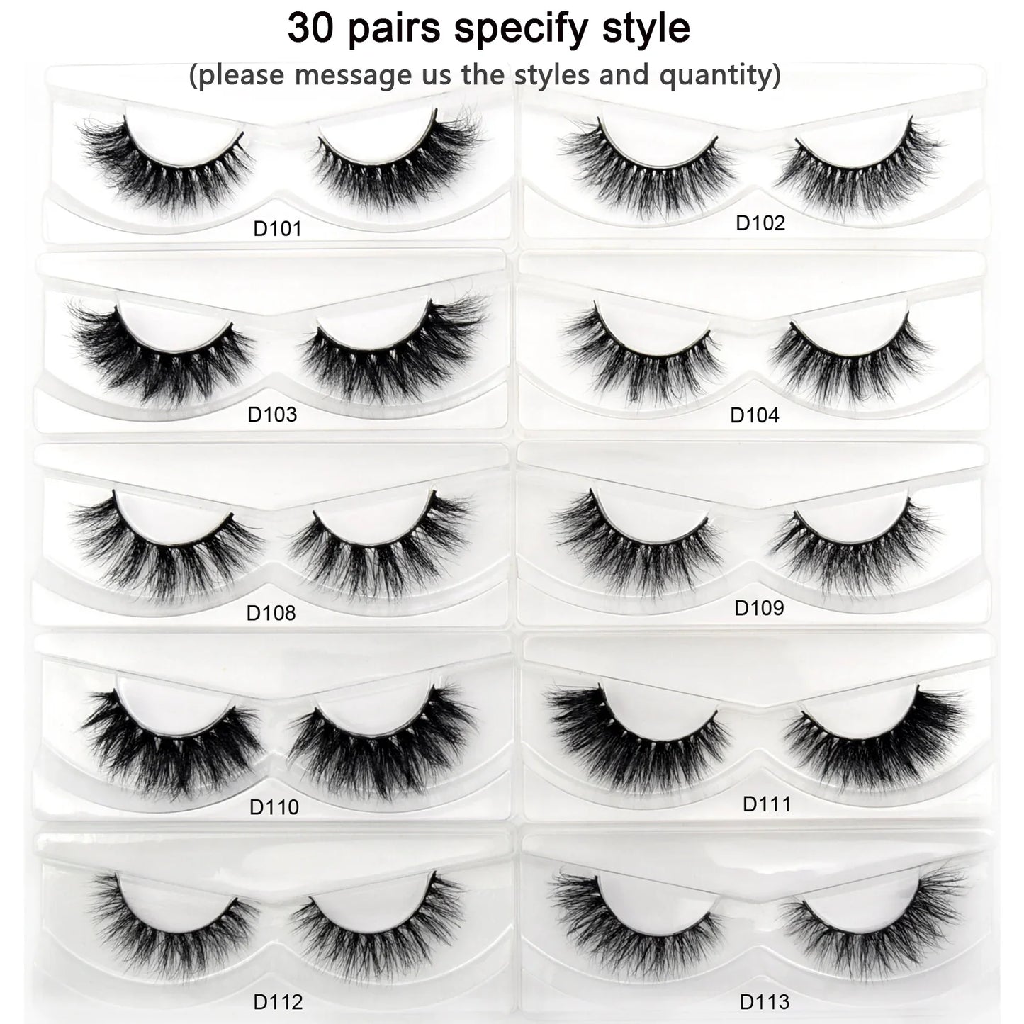 Visofree 3D Mink Eyelashes – 30/40/100 Pairs Handmade Full Strip Lashes with Tray, Cruelty-Free False Lashes for Makeup